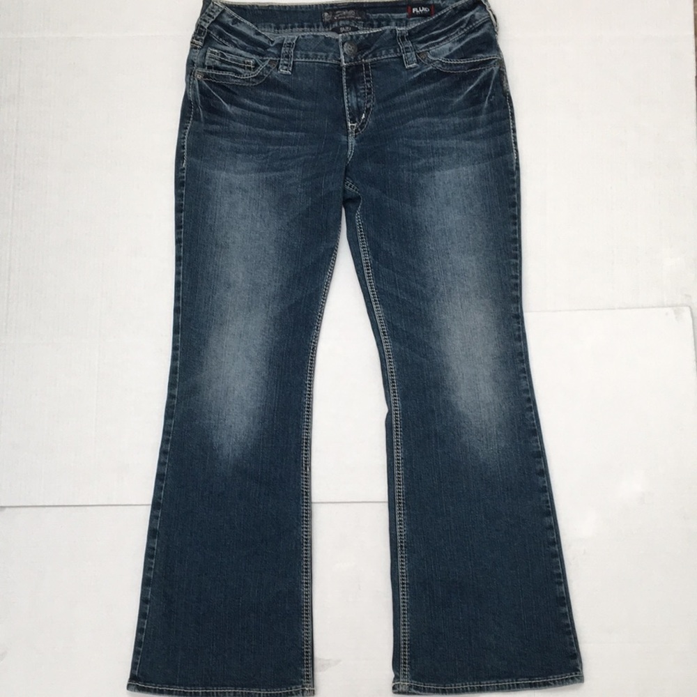 Silver Suki Mid Boot Fluid Denim Jeans Size W33 L31